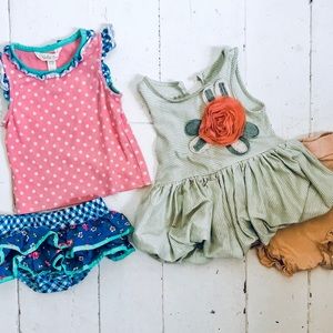 Matilda Jane 2 piece set /Peplum Dress/bloomers